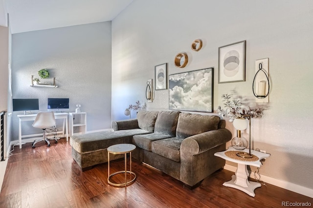 living room featuring hardwood / wood-style flooring