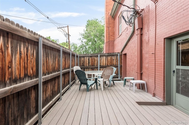 view of wooden deck