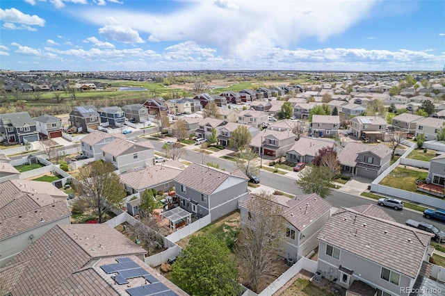 drone / aerial view with a residential view
