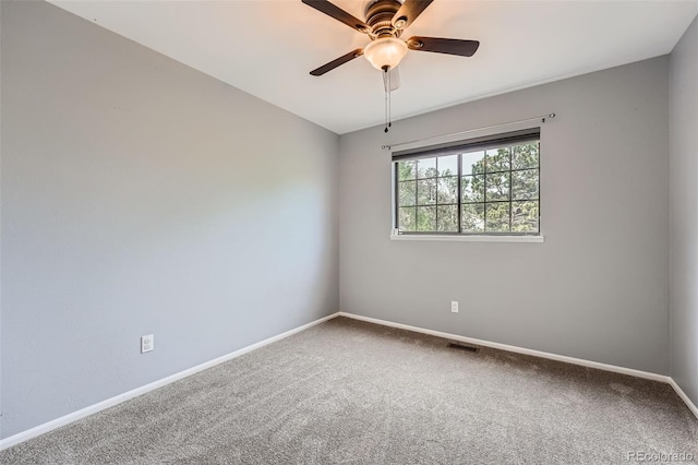 18984 E Kent Cir, Aurora, CO 80013 - carpeted empty room with baseboards and ceiling fan