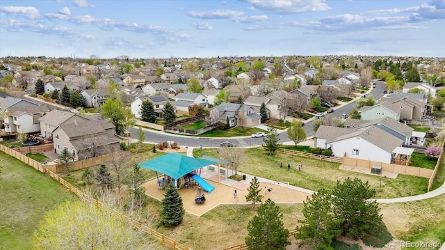aerial view featuring a residential view