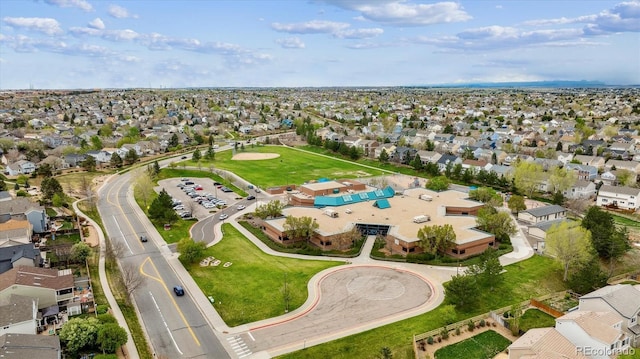 drone / aerial view featuring a residential view