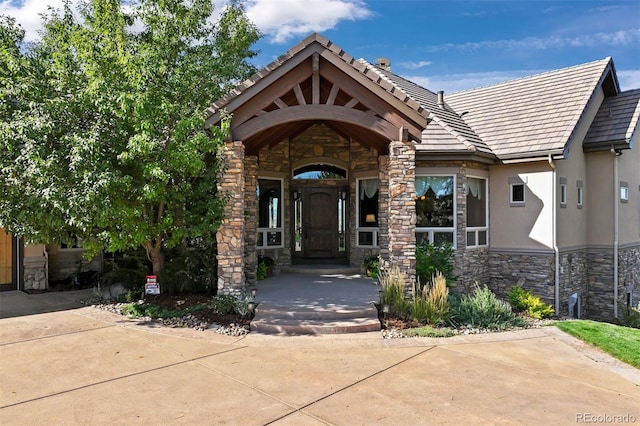 view of doorway to property