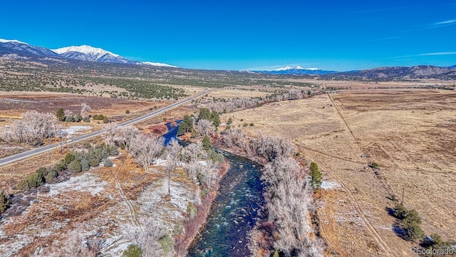 bird's eye view featuring a mountain view