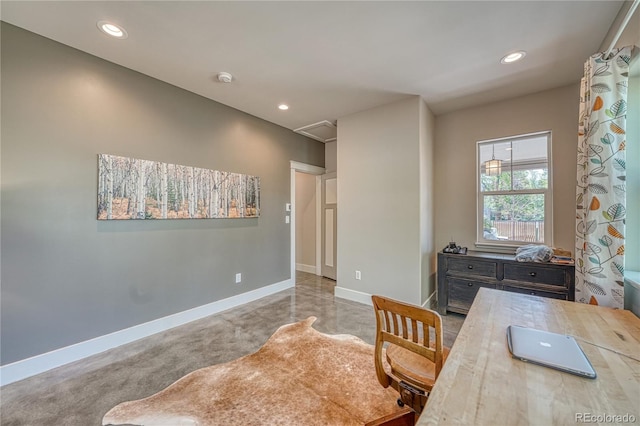 322 W Park Ave, Salida, CO 81201 - home office with baseboards and recessed lighting