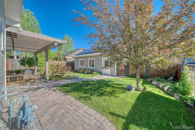 322 W Park Ave, Salida, CO 81201 - view of yard featuring a patio area and a pergola