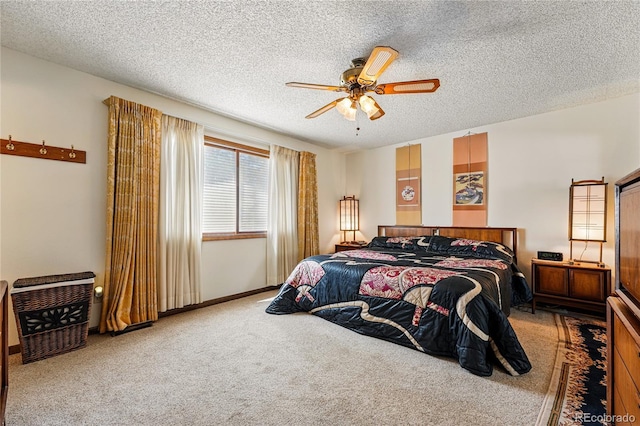 7590 E Easter Pl, Centennial, CO 80112 - bedroom featuring carpet floors, a textured ceiling, and a ceiling fan