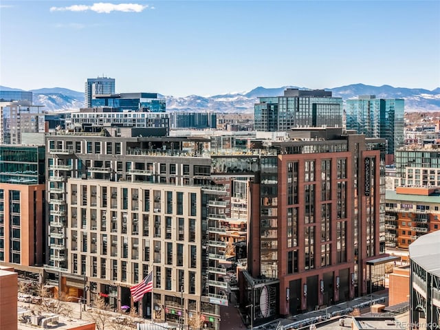 view of city featuring a mountain view