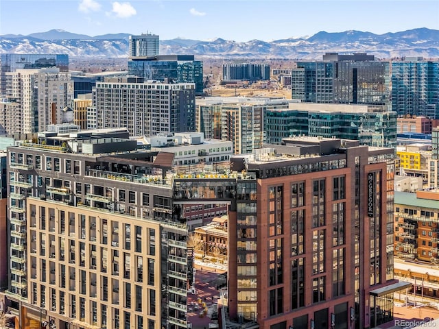 view of city featuring a mountain view