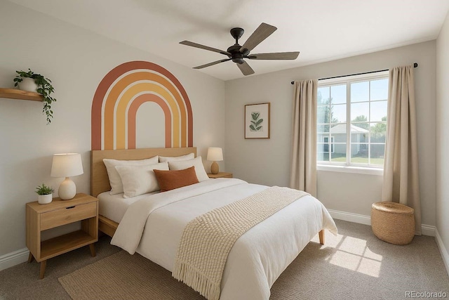 20445 Mitchell Pl, Denver, CO 80249 - bedroom featuring carpet flooring and a ceiling fan