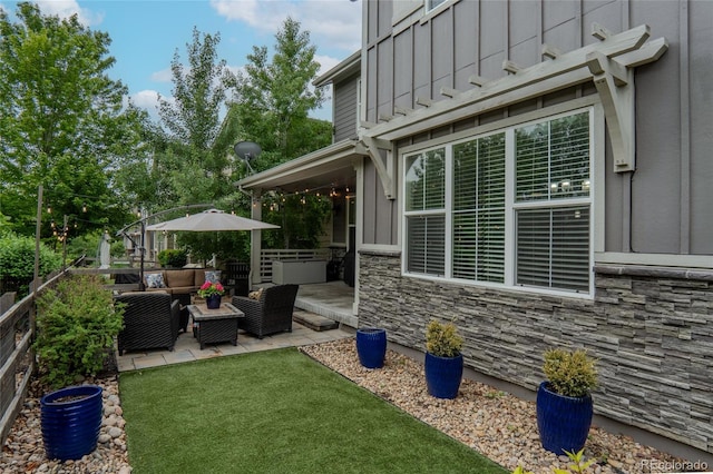 1867 W 137th Ln, Broomfield, CO 80023 - view of yard with an outdoor living space and a patio