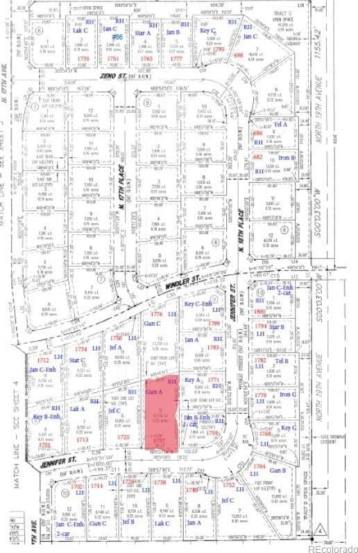 1737 Jennifer St, Brighton, CO 80601 - map of parcels