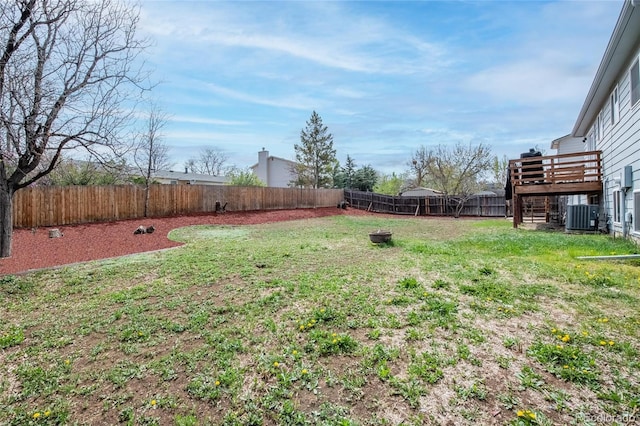 3902 S Uravan St, Aurora, CO 80013 - view of yard featuring cooling unit and a deck