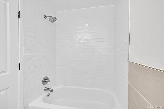 bathroom featuring bathtub / shower combination