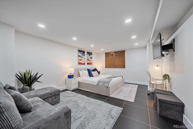 view of tiled bedroom