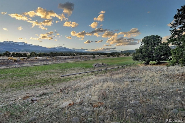 property view of mountains with a rural view