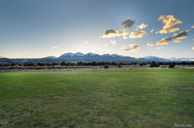 property view of mountains featuring a rural view