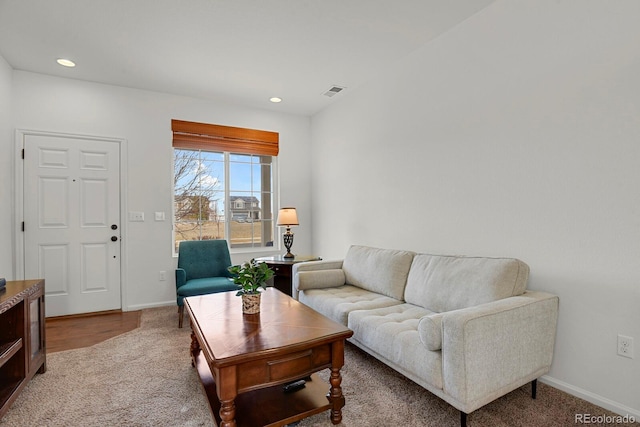 20826 Robins Dr, Denver, CO 80249 - living room with carpet flooring, baseboards, and recessed lighting