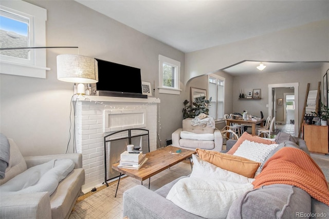 3764 N Raleigh St, Denver, CO 80212 - living area with a fireplace