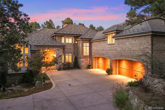 view of front of house featuring a garage