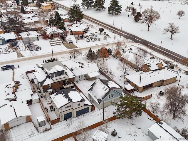 view of snowy aerial view