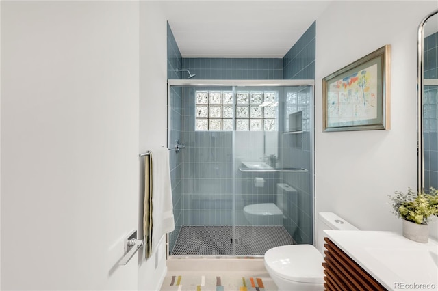 1338 S Fairfax St, Denver, CO 80222 - full bathroom with vanity and a stall shower