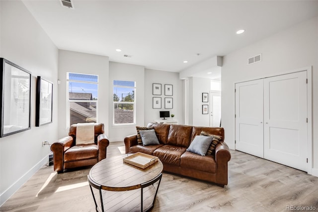 2922 W 26th Ave Unit 1, Denver, CO 80211 - living room with light wood-style floors and recessed lighting