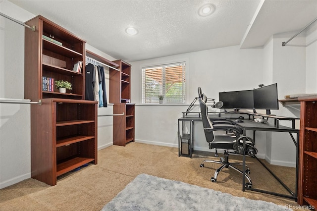 3965 S Fundy Cir, Aurora, CO 80013 - carpeted office with a textured ceiling and recessed lighting
