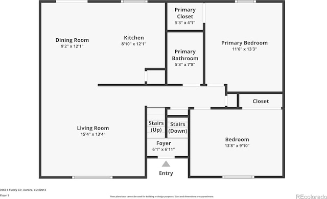 3965 S Fundy Cir, Aurora, CO 80013 - view of property floor plan