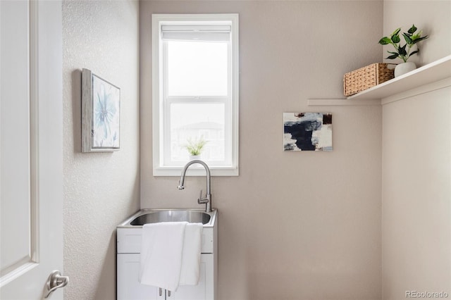 laundry room featuring sink