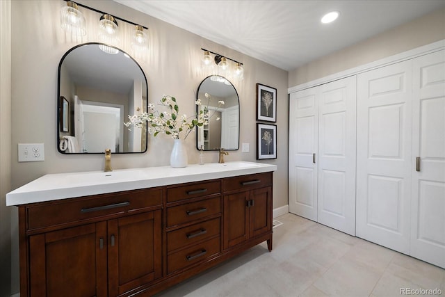 bathroom featuring vanity