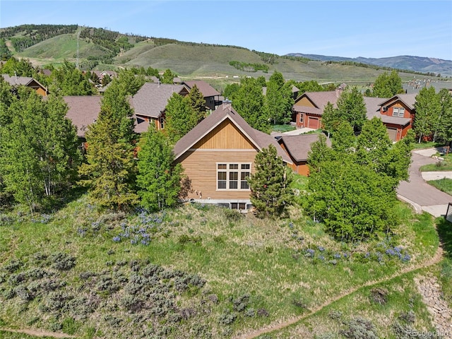 112 Deer Track Ct, Granby, CO 80446 - aerial view of residential area with a mountain backdrop
