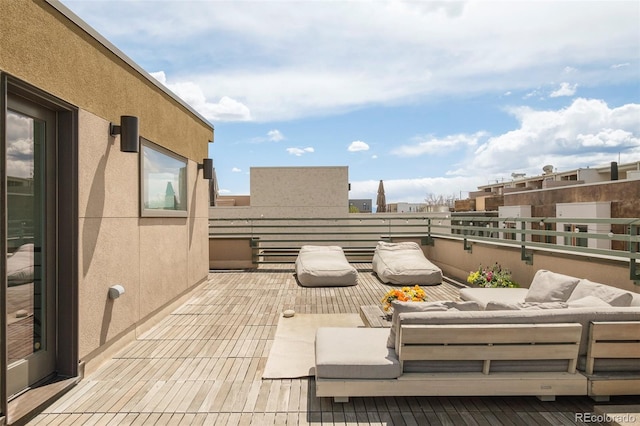 balcony featuring an outdoor living space