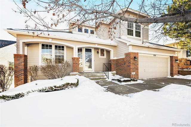 view of front of house featuring a garage