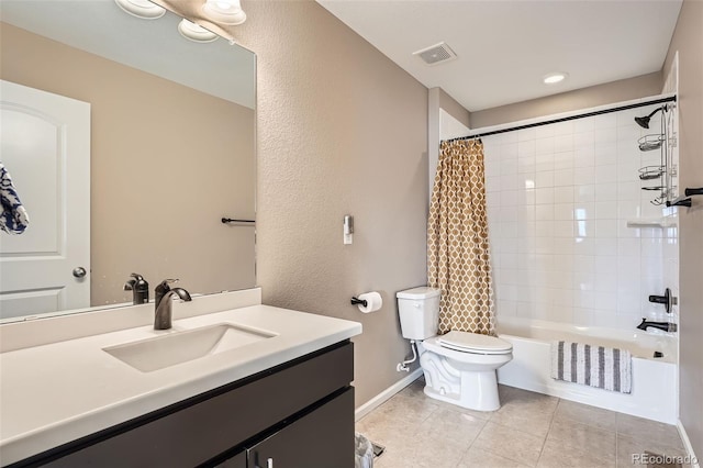 26731 E Hinsdale Pl, Aurora, CO 80016 - bathroom with visible vents, tile patterned floors, baseboards, vanity, and toilet