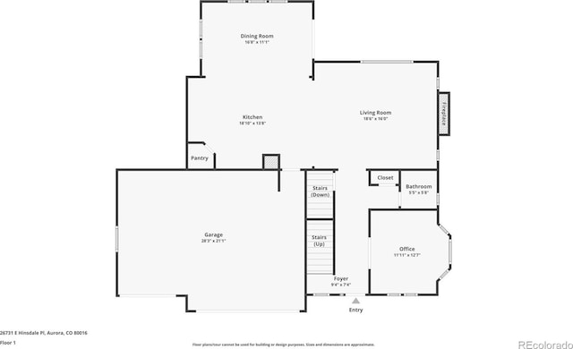 26731 E Hinsdale Pl, Aurora, CO 80016 - floor plan