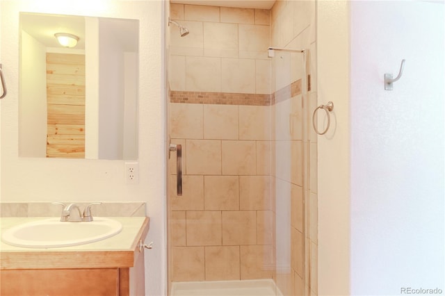 4368 Benton St, Denver, CO 80212 - bathroom with a shower stall and vanity
