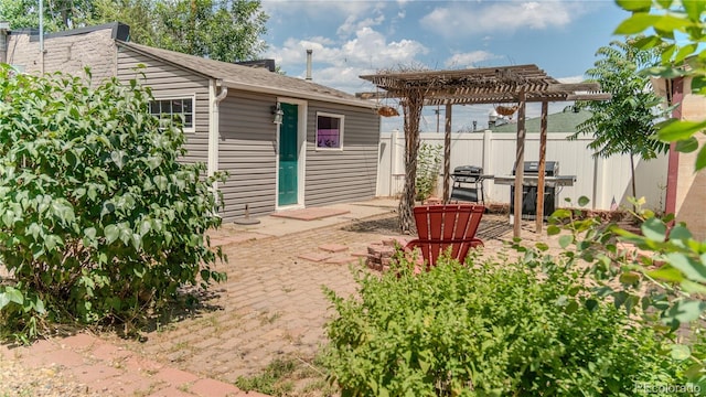 4368 Benton St, Denver, CO 80212 - view of patio with a pergola and a grill