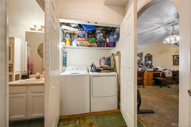 5720 County Road 64 # A102, Bailey, CO 80421 - laundry room with washer and dryer and a desk