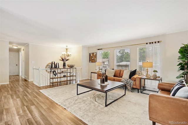 4451 Ranch Cir, Colorado Springs, CO 80918 - living room featuring light wood-style floors and baseboards