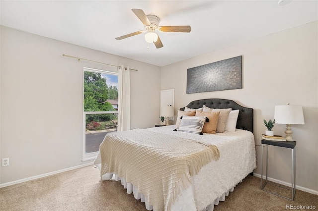 4451 Ranch Cir, Colorado Springs, CO 80918 - bedroom with carpet and a ceiling fan