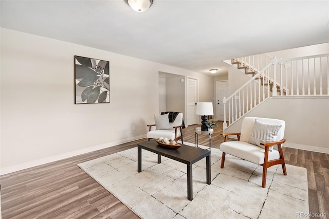 4451 Ranch Cir, Colorado Springs, CO 80918 - living area with wood finished floors and stairs