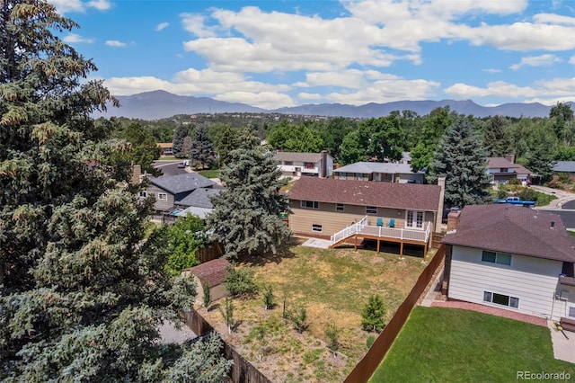4451 Ranch Cir, Colorado Springs, CO 80918 - aerial perspective of suburban area with mountains