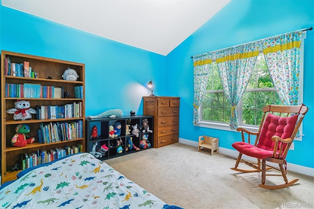 1160 S Sherman St, Denver, CO 80210 - bedroom featuring lofted ceiling, carpet floors, and baseboards