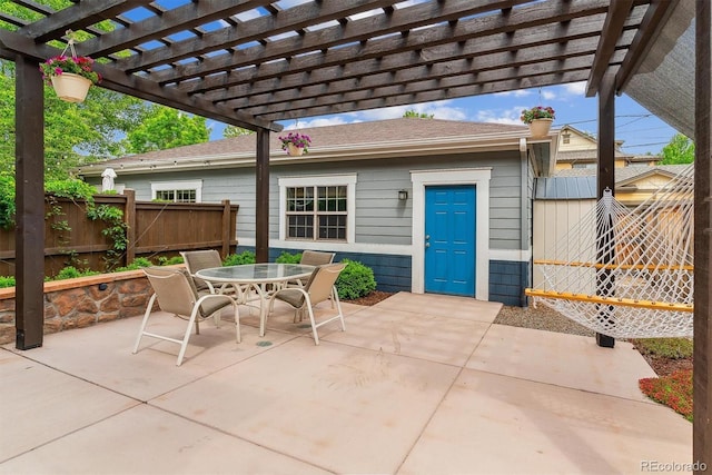 1160 S Sherman St, Denver, CO 80210 - view of patio with outdoor dining space and a pergola
