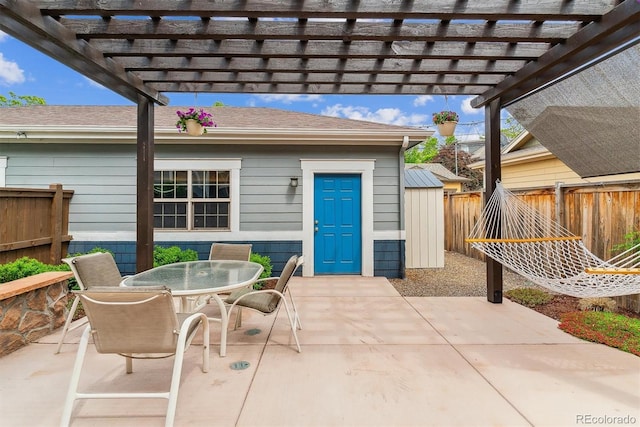 1160 S Sherman St, Denver, CO 80210 - fenced backyard with outdoor dining area and a patio