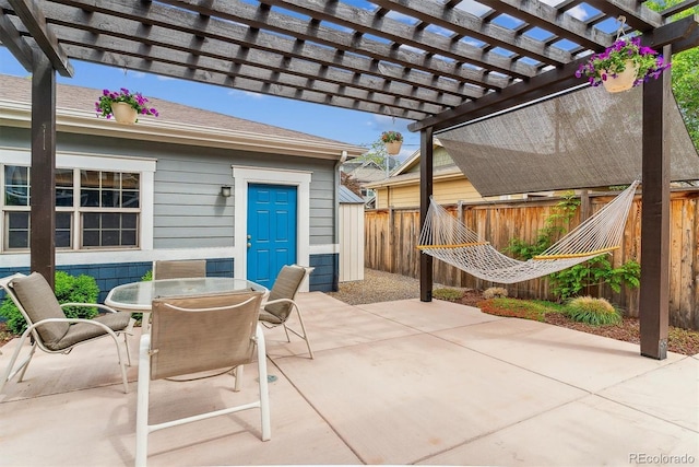 1160 S Sherman St, Denver, CO 80210 - fenced backyard featuring a patio, outdoor dining area, and a pergola