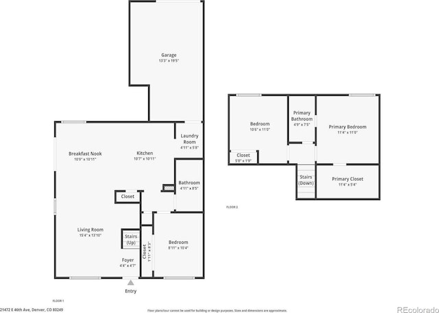 21472 E 46th Ave, Denver, CO 80249 - floor plan / room layout