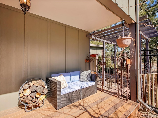 view of patio with a pergola