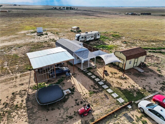 drone / aerial view featuring a rural view